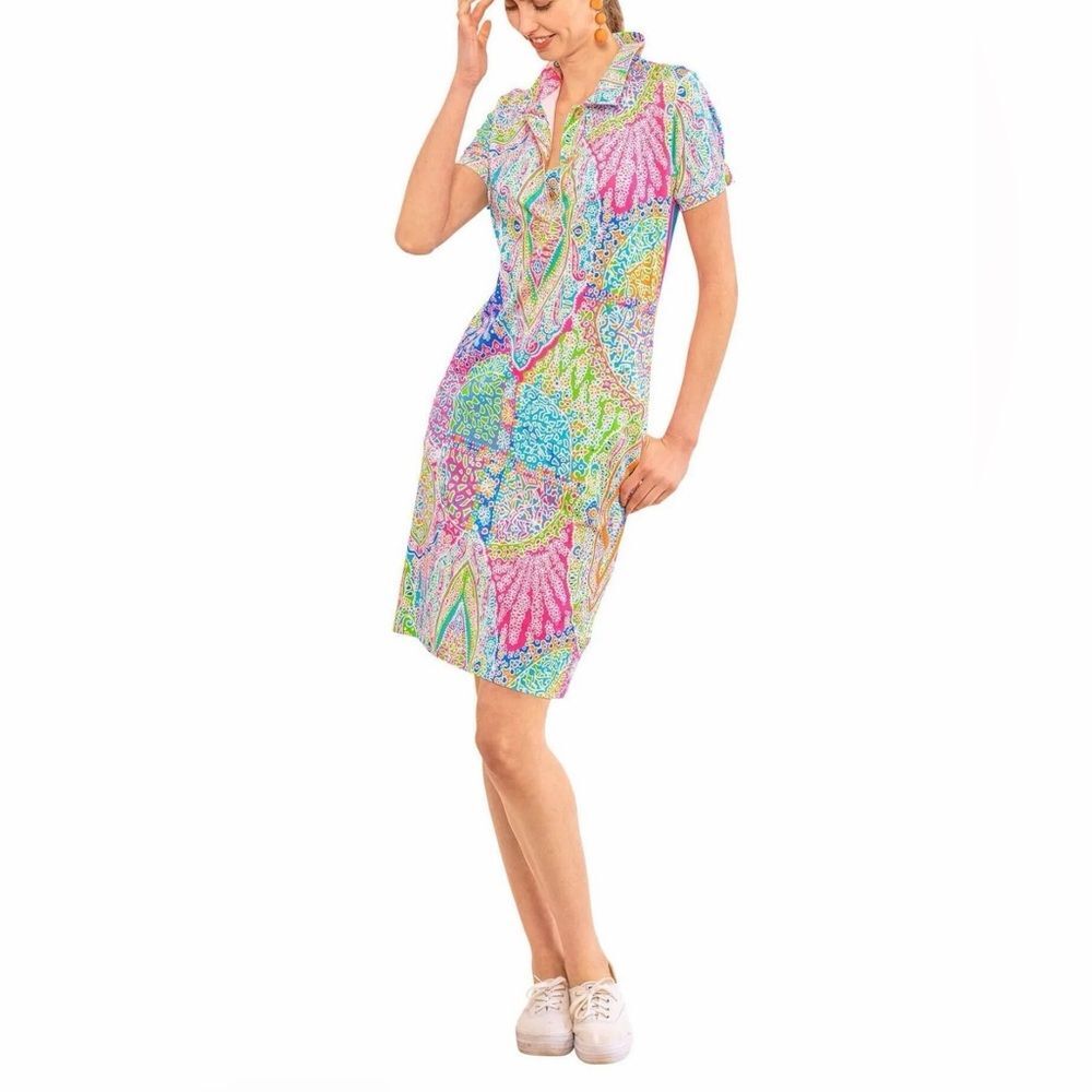 Gretchen Scott Serve It Up Dress Grand Bazaar Brights Size Medium